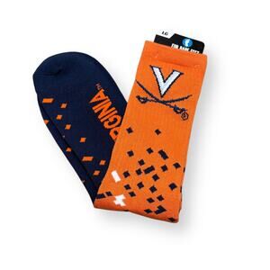 NWT For Bare Feet Licensed Virginia Cavaliers Socks Large